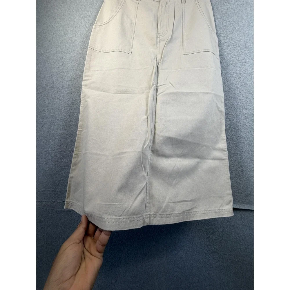 Cabela's‎ Skirt Womens 8 Beige Chino Straight Midi Twill Pockets Casual Summer